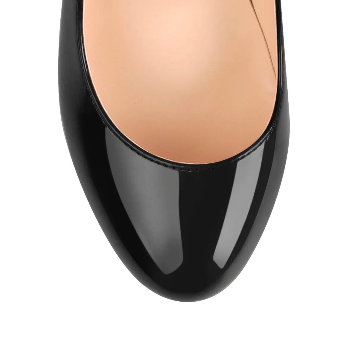 Black Round Toe Stiletto High Heels Slip-on Pumps sold by Onlymaker product image thumbnail 4