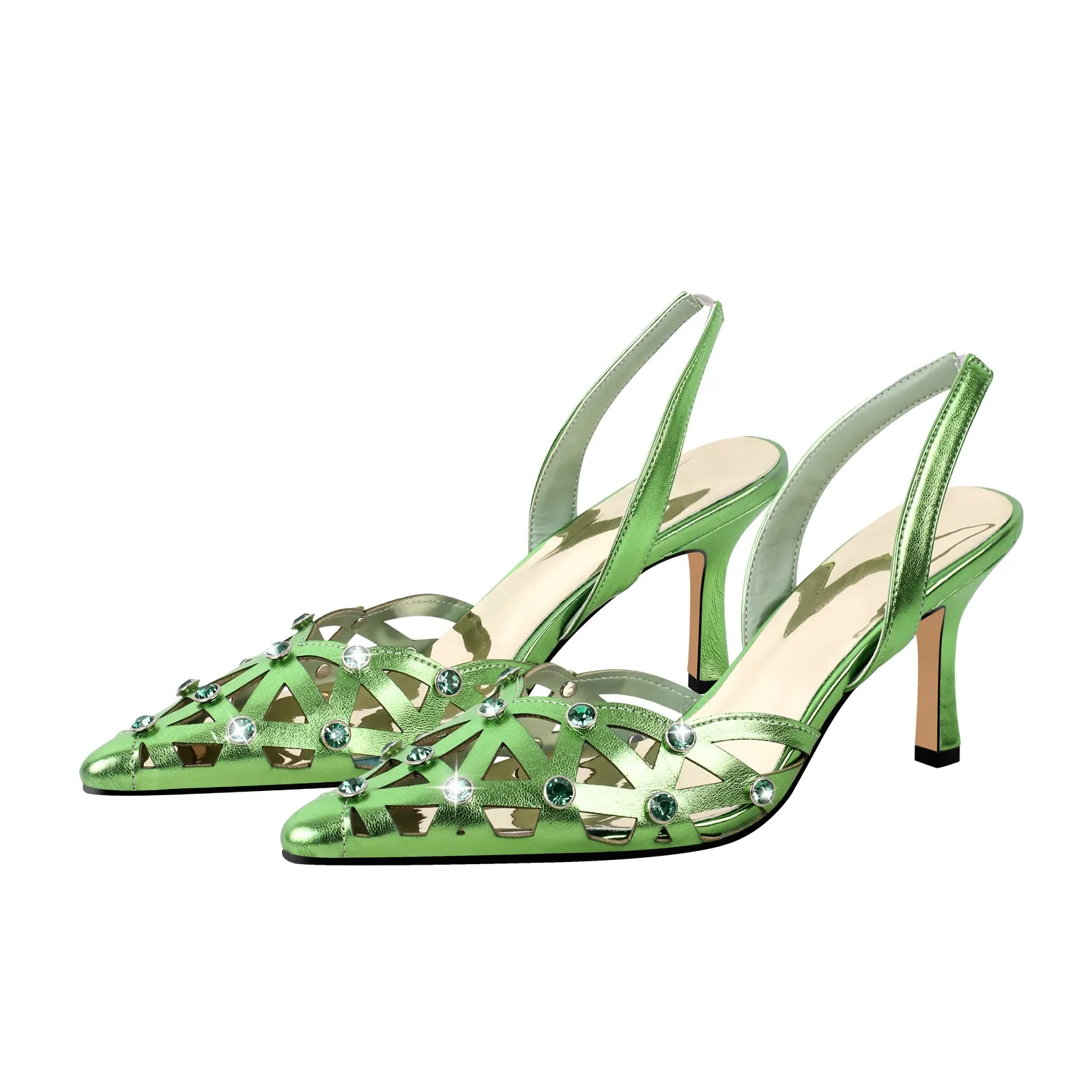 Pointed Toe Hollow Weave Slingback Pumps sold by Onlymaker product image thumbnail 5