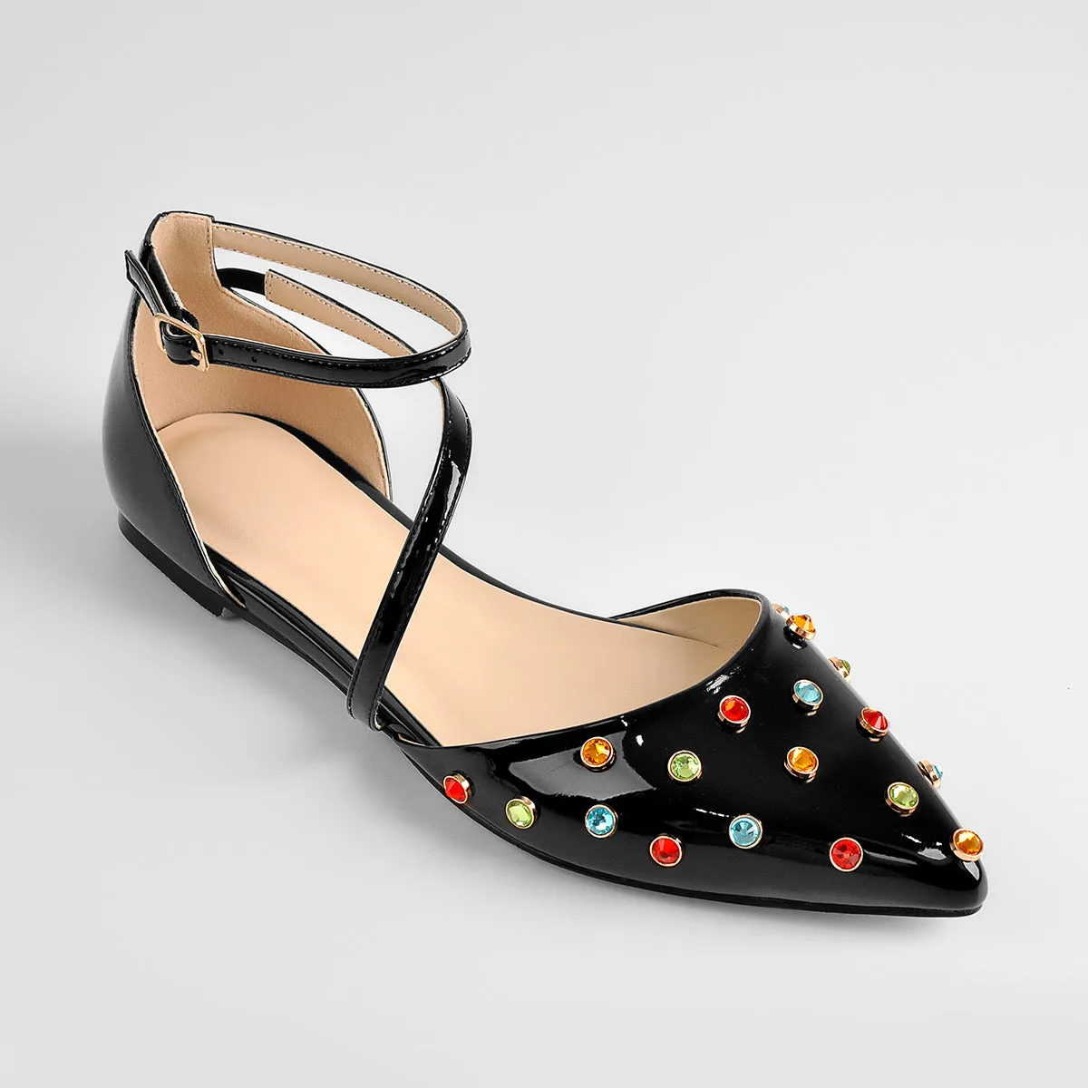 Rhinestones Strap Flat Pumps sold by Onlymaker product image thumbnail 2