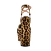Platform Open Toe Leopard Print Ankle Strap Block Chunky Sandals sold by Onlymaker