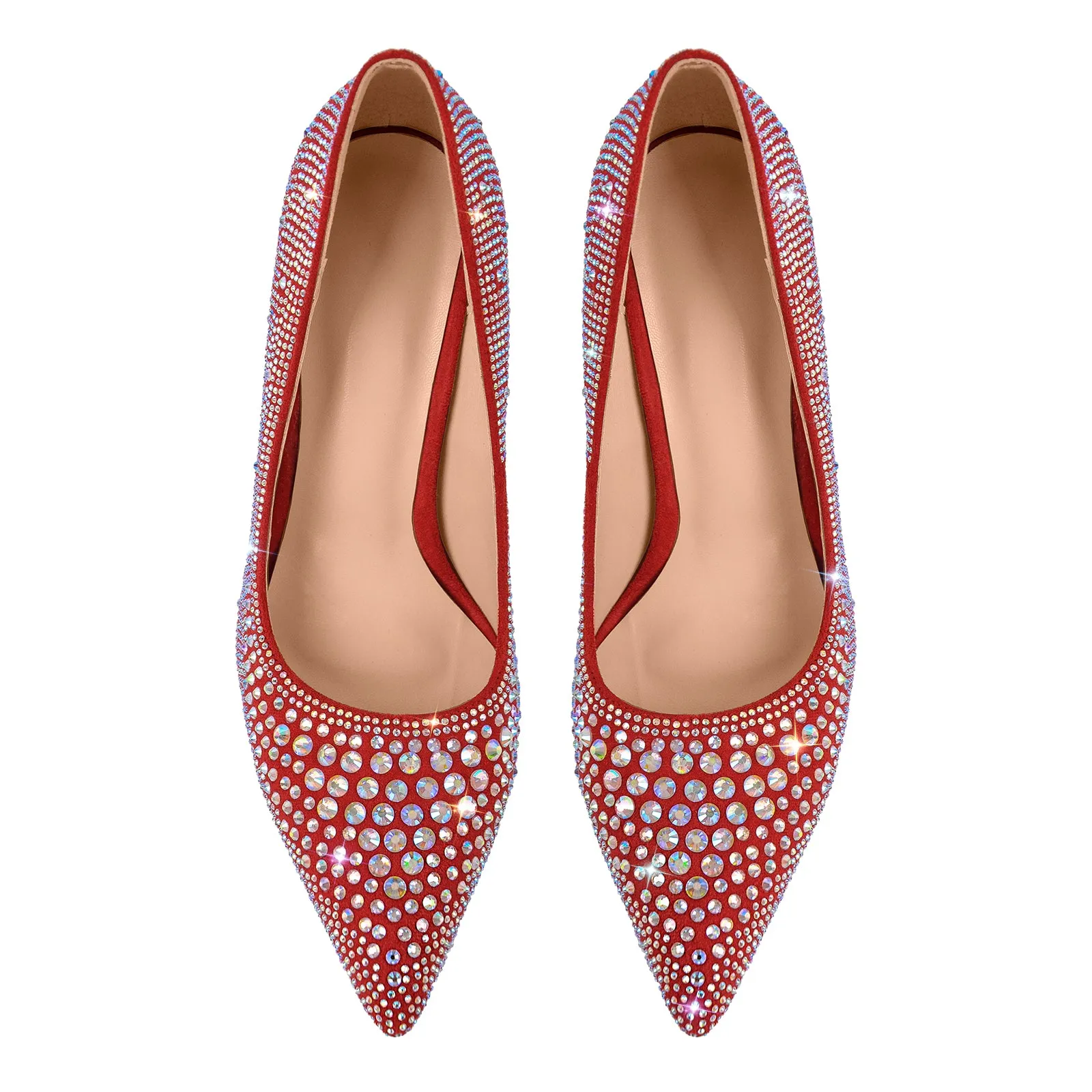 Rhinestone Pointed Toe Stiletto Pumps sold by Onlymaker product image thumbnail 4