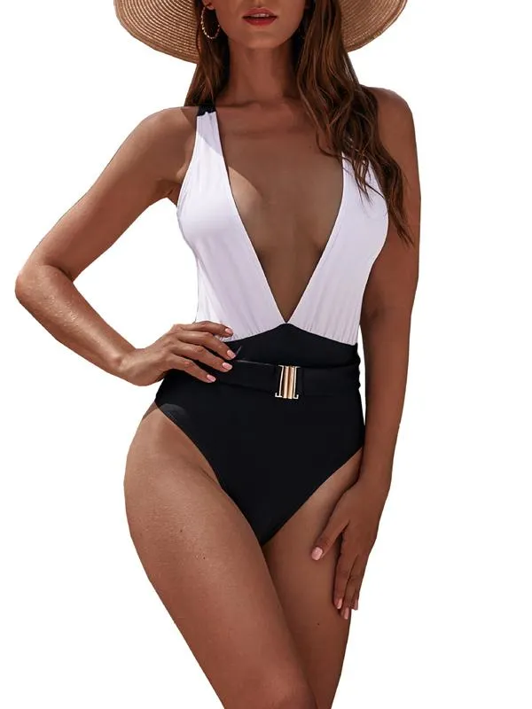 Matching Metal Belt Integrated Swimwear sold by Onlymaker product image thumbnail 3