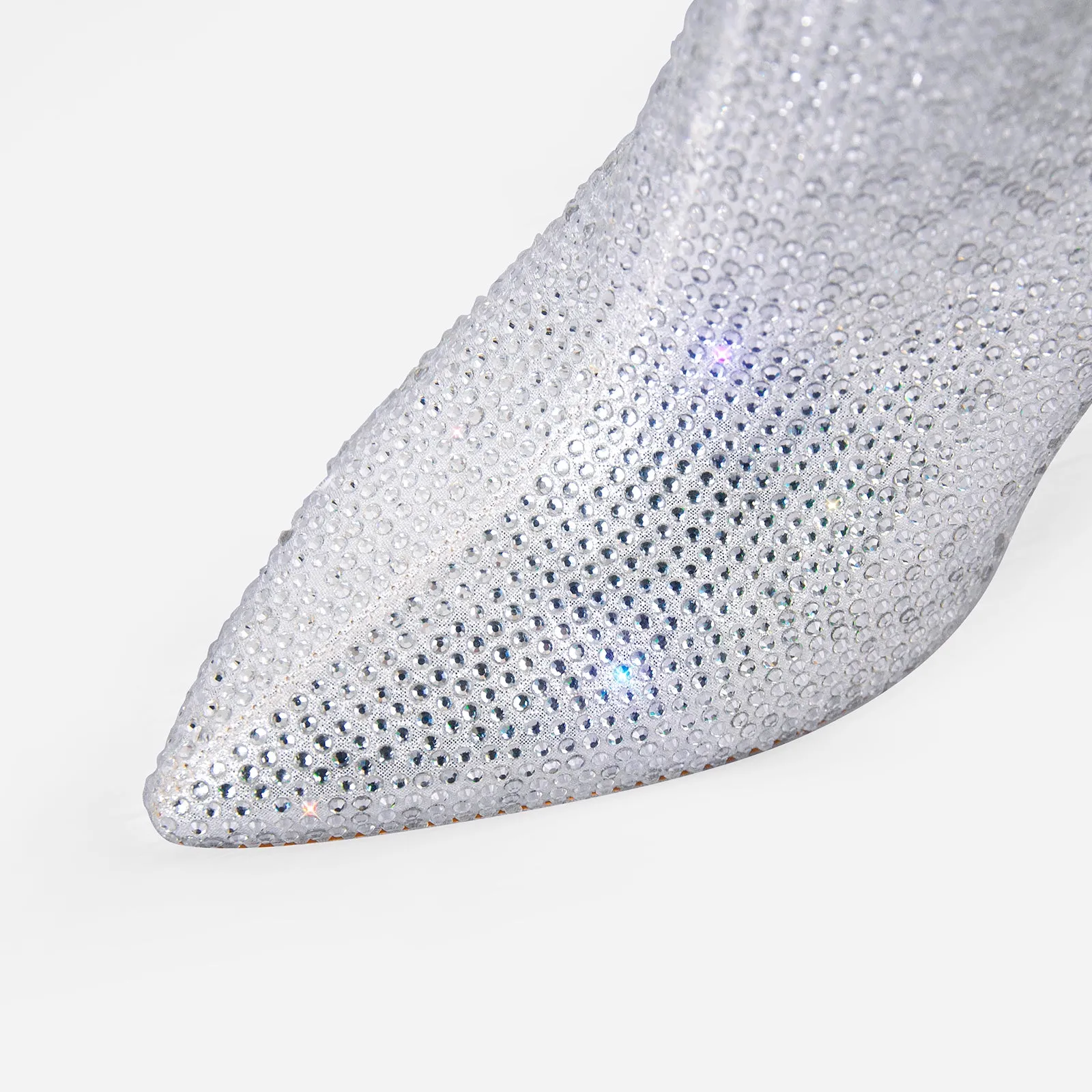 Rhinestone Wedge Heel Knee High Boots sold by Onlymaker product image thumbnail 5