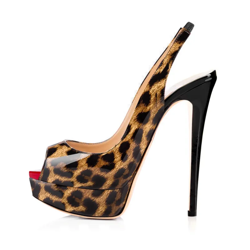 Platform High Heel Peep Toe Slingback Sandals sold by Onlymaker