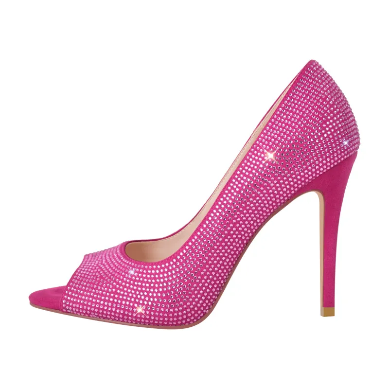 Rhinestone Peep Toe Stiletto Pumps sold by Onlymaker