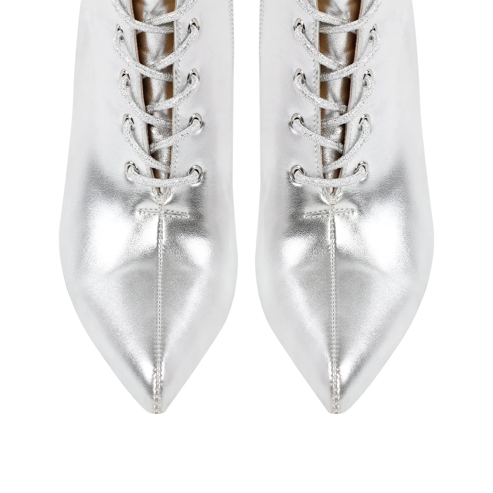 Pointed Toe Stilettos Metallic Ankle Boots sold by Onlymaker product image thumbnail 4