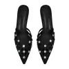 Rhinestone Pointed Toe Hollow Mules Sandals sold by Onlymaker