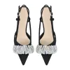 Rhinestone Pointed Toe Slingback Pumps sold by Onlymaker