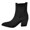 Pointed Toe Suede Chunky Heel Western Ankle Boots sold by Onlymaker