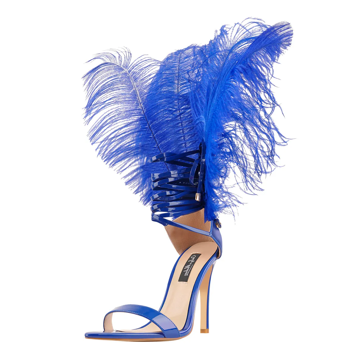 Open Toe Feather Back Lace Up Stiletto Heel Sandals sold by Onlymaker product image thumbnail 2
