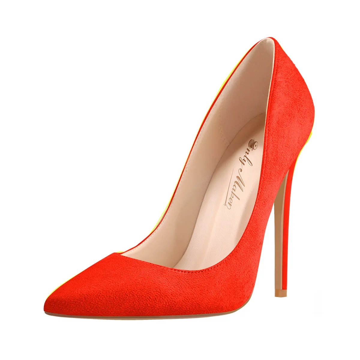 8cm 10cm 12cm Orange Suede Pointed Toe Basic Pumps sold by Onlymaker product image thumbnail 2
