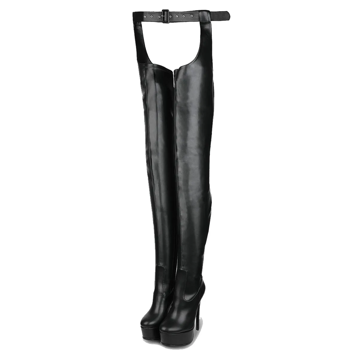 Round Toe Platform Stiletto Stretchy Pantyhose Boots sold by Onlymaker product image thumbnail 3