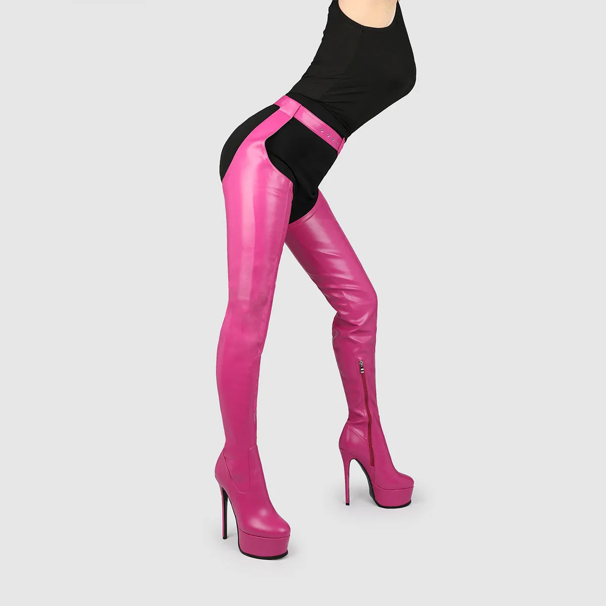 Round Toe Platform Stiletto Stretchy Pantyhose Boots sold by Onlymaker product image thumbnail 2