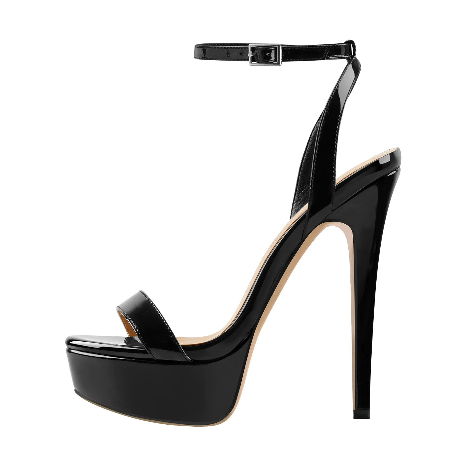 Round Toe Ankle Strap Platform Stiletto Sandals sold by Onlymaker product image thumbnail 5