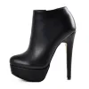 Black Platform Zipper Stiletto Ankle Boots sold by Onlymaker