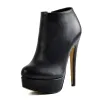 Black Platform Zipper Stiletto Ankle Boots sold by Onlymaker
