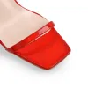 Square Open Toe High Heels Red Sandals sold by Onlymaker