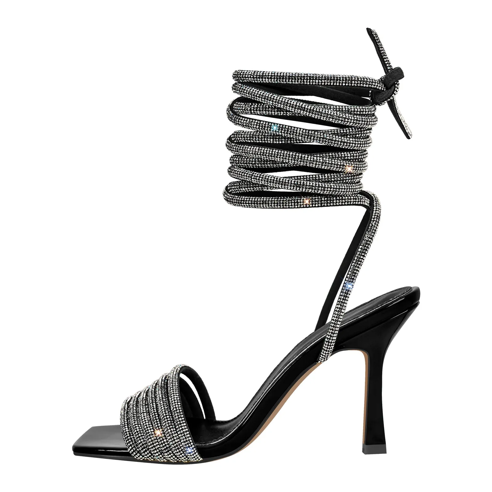 Open Toe Stiletto Straps Rhinestone Sandals sold by Onlymaker