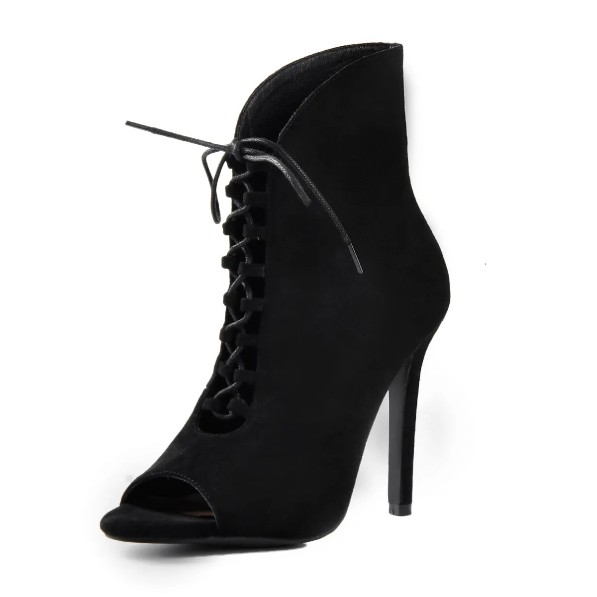 Peep Toe Lace Up Stiletto Ankle Boots sold by Onlymaker product image thumbnail 2