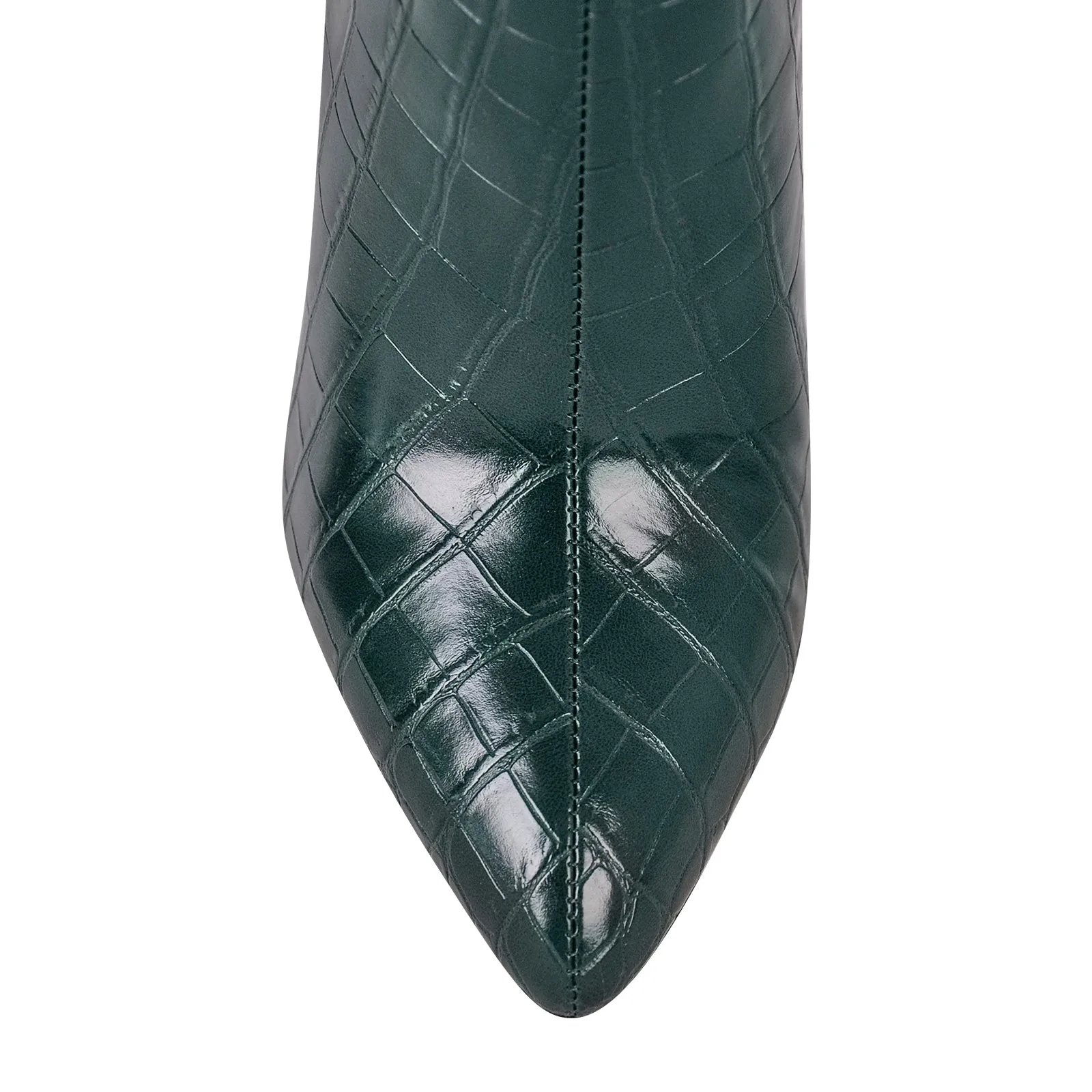 Pointed Toe Chunky Heel Mid-Calf Boots sold by Onlymaker product image thumbnail 4