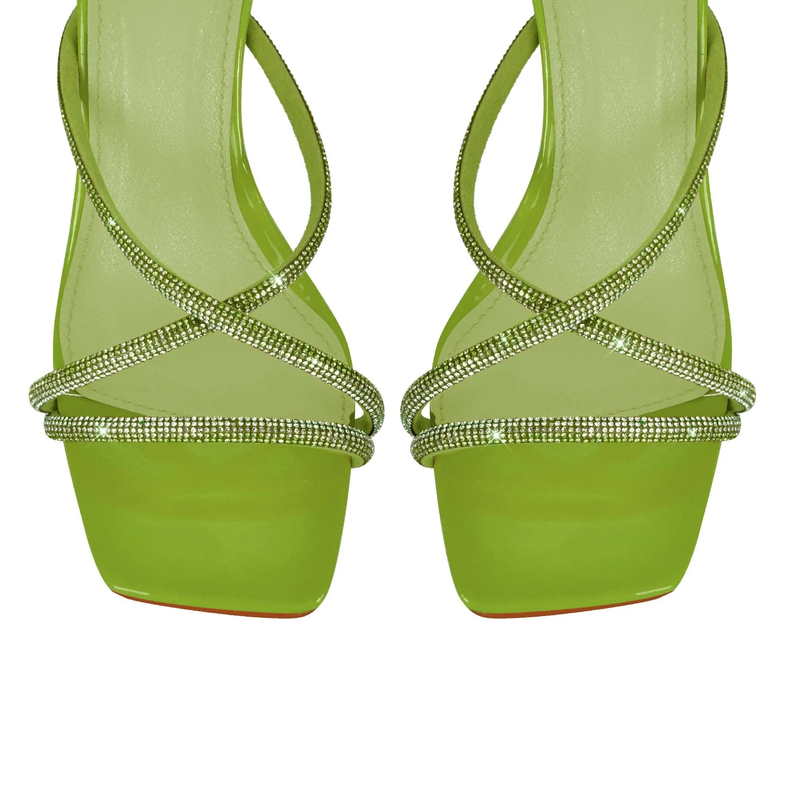 Square Toe Rhinestone Ankle Strap Stiletto Sandals sold by Onlymaker product image thumbnail 3