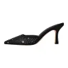 Pointed Toe Rhinestone Slip On Mules sold by Onlymaker