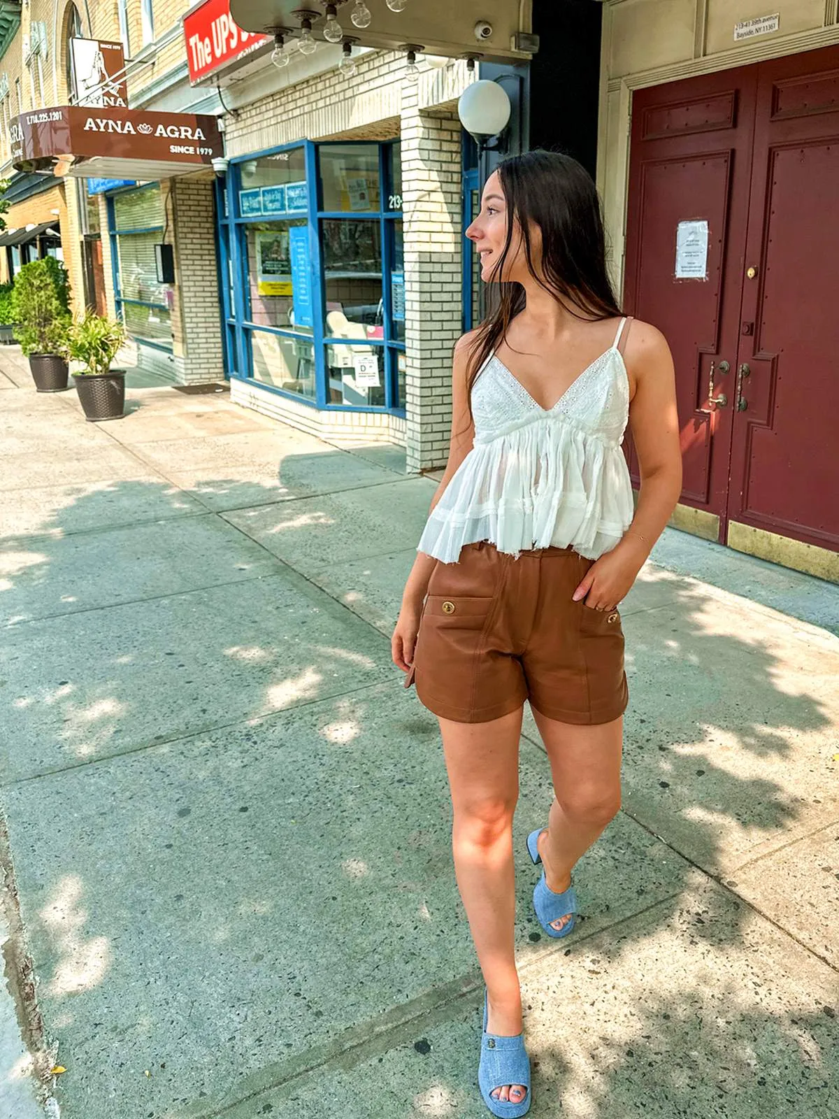 Denim Round Toe Platform Chunky Heel Sandals sold by Onlymaker product image thumbnail 5