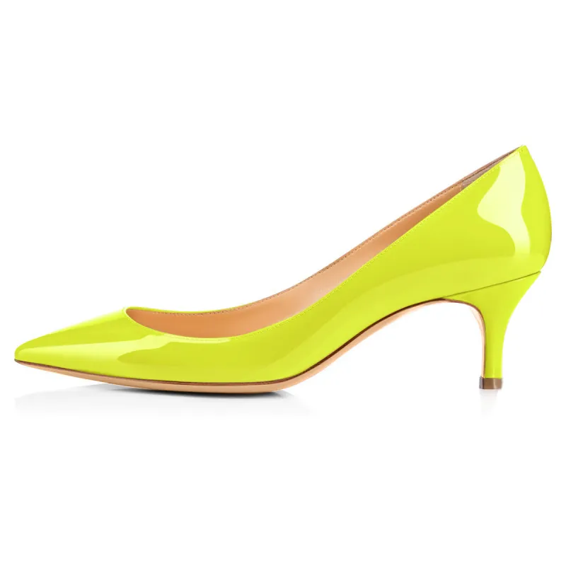 Onlymaker Pumps Yellow 2.5 inches Heels sold by Onlymaker