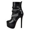 Chain Buckle Strap Platform Stiletto High Heel Boots sold by Onlymaker