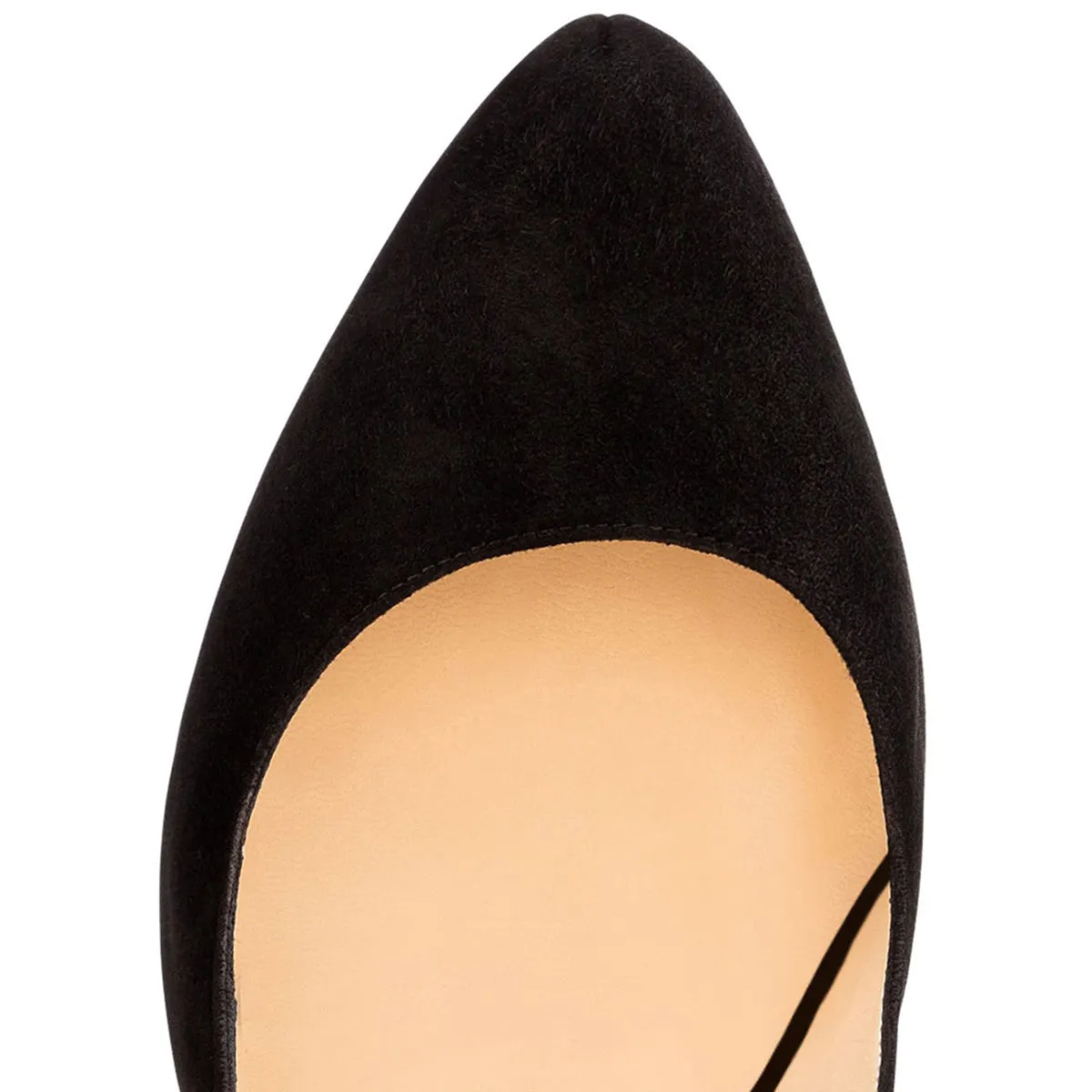 Mary Jane Platform Black Suede Pointed Toe Stiletto High Heels Pumps sold by Onlymaker product image thumbnail 4