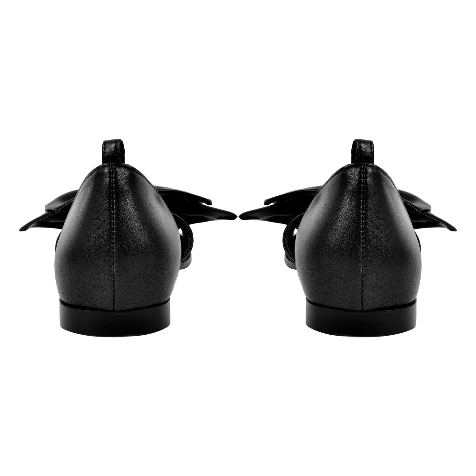 Metallic Bow Peep Toe Buckle Strap Flats sold by Onlymaker product image thumbnail 4