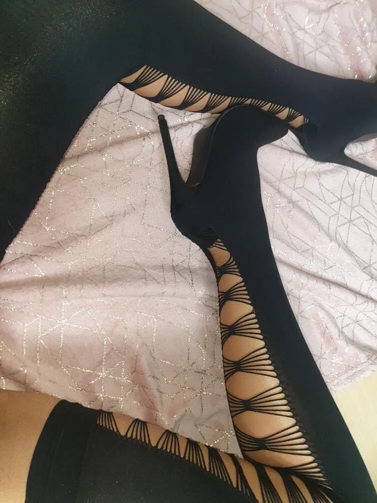 Thigh High Pointy Toe Stiletto Stretch Back Hollow Out Stocking Booties sold by Onlymaker product image thumbnail 5