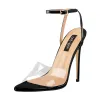 Clear Cross Band Open Toe High Heel Sandals sold by Onlymaker