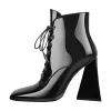 Square Toe Triangle Chunky Heel Ankle Boots sold by Onlymaker