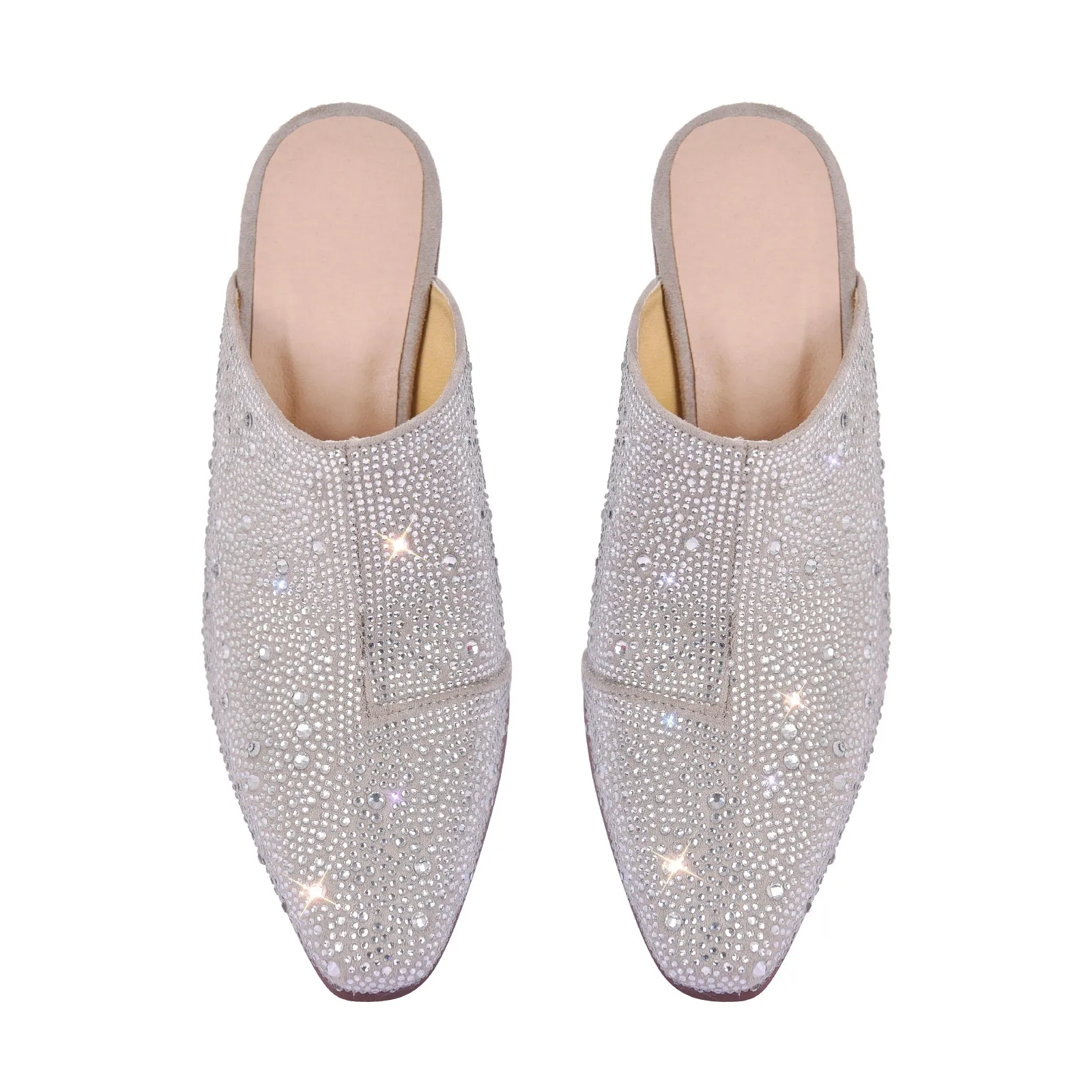 Rhinestone Pointed Toe Chunky Heel Mules sold by Onlymaker product image thumbnail 2