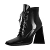 Square Toe Triangle Chunky Heel Ankle Boots sold by Onlymaker