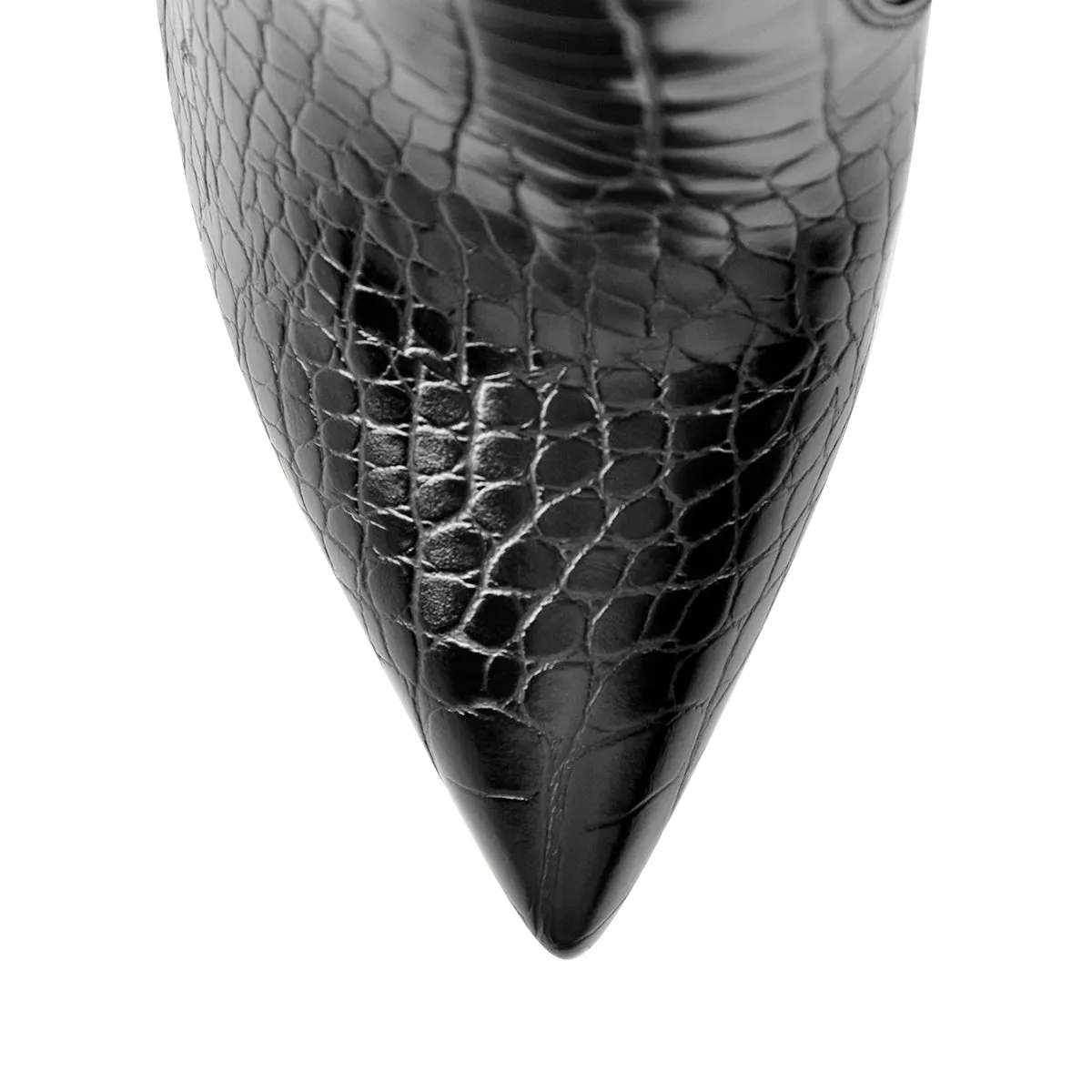 Black Pointed Toe Chunky Ankle Boots sold by Onlymaker product image thumbnail 4