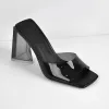 Clear Chunky Heel Sandals Mules sold by Onlymaker