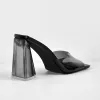 Clear Chunky Heel Sandals Mules sold by Onlymaker