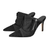 Denim Pointed Toe Stiletto Mules Pumps sold by Onlymaker