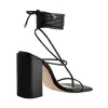 Black Ankle Strap Square Toe Chunky Heels Sandals sold by Onlymaker