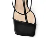Black Ankle Strap Square Toe Chunky Heels Sandals sold by Onlymaker