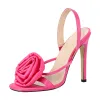 Round Toe Stiletto Slingback Flower Sandals sold by Onlymaker