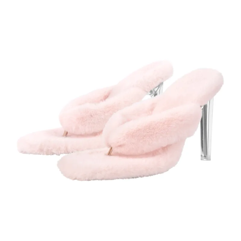 Sherpa Flip Flops High Heel Sandals sold by Onlymaker