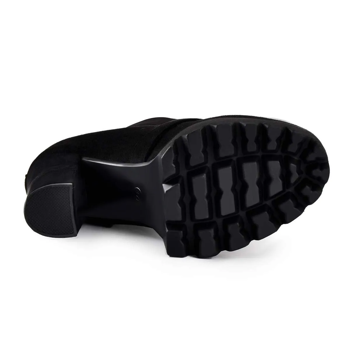 Black Heeled Work Boots Cool Booties sold by Onlymaker product image thumbnail 4