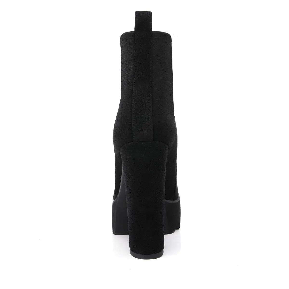 Black Heeled Work Boots Cool Booties sold by Onlymaker product image thumbnail 3