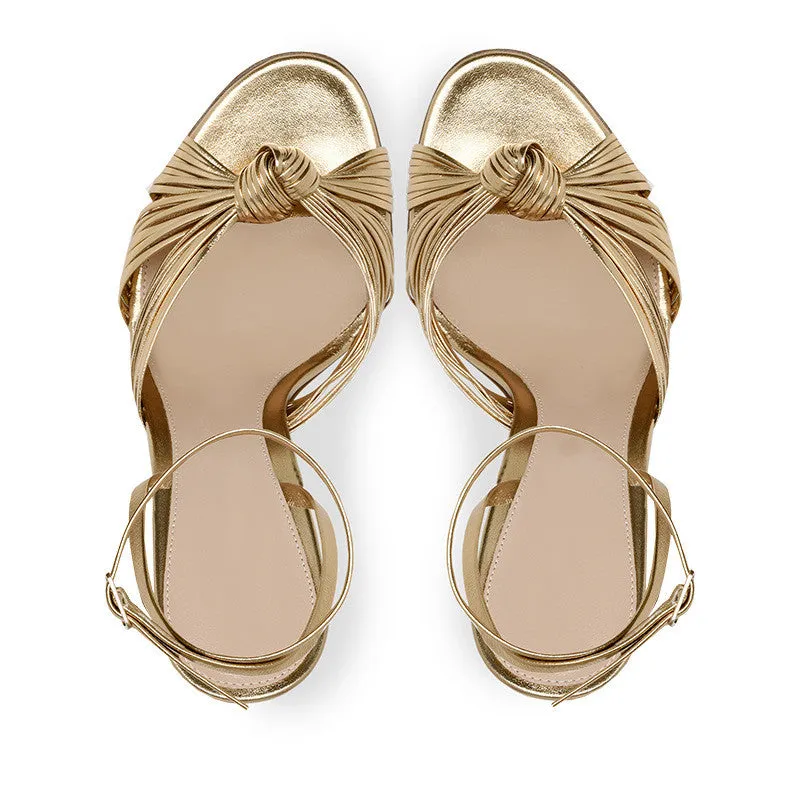 Round Toe Ankle Strap Stiletto Sandals sold by Onlymaker product image thumbnail 3