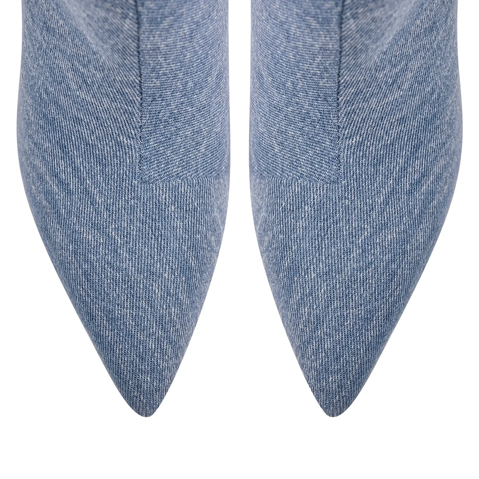 Denim Pointed Toe Stiletto Thigh Boots sold by Onlymaker product image thumbnail 4