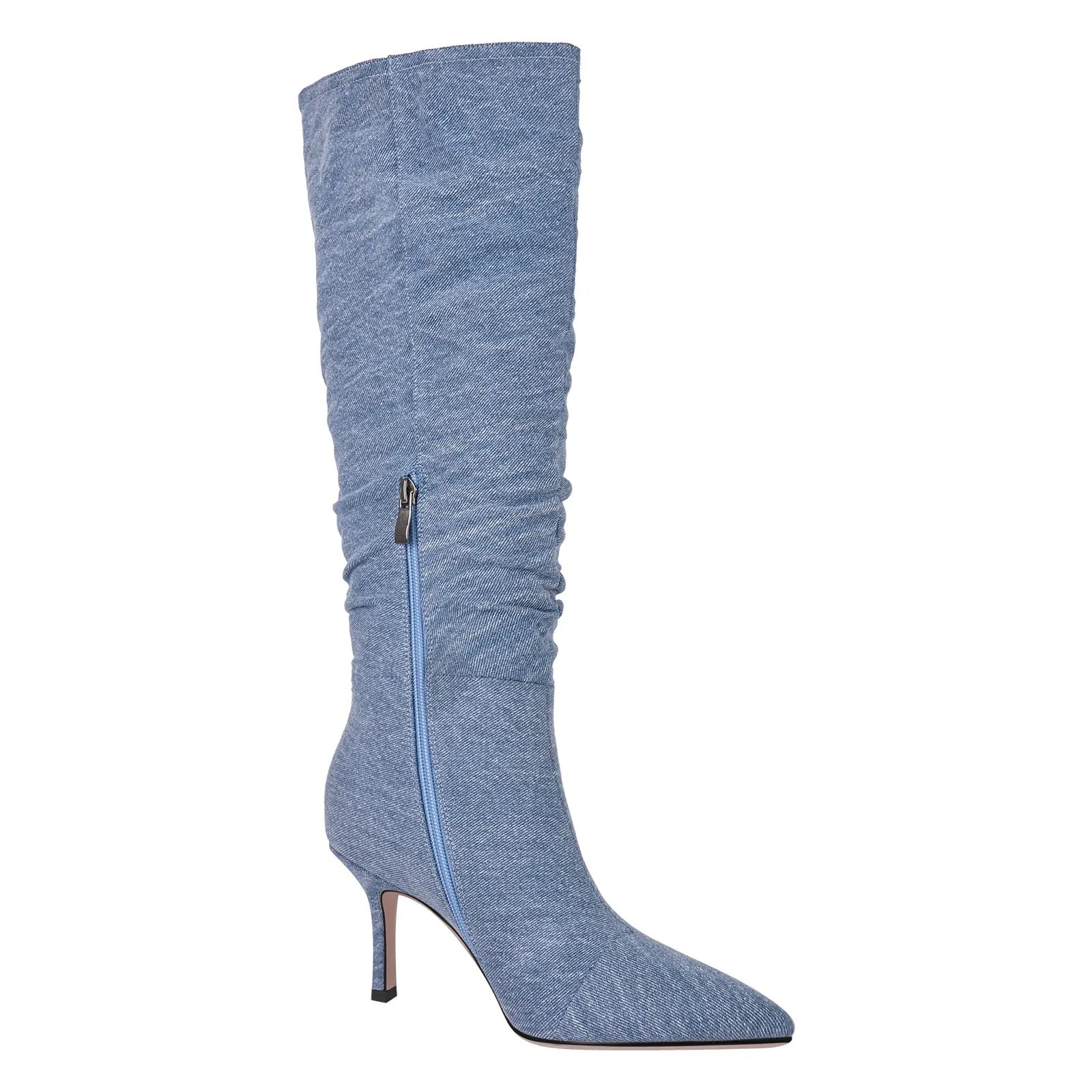 Denim Pointed Toe Stiletto Thigh Boots sold by Onlymaker product image thumbnail 3