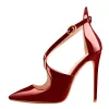 Patent Leather Pointed Toe Cross Strap High Heel Pumps sold by Onlymaker